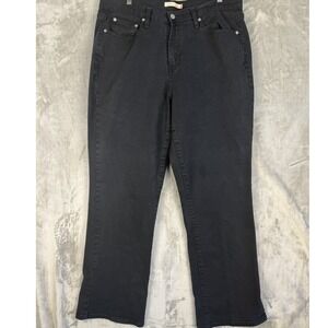 Levi Strauss 550 Relaxed Boot Cut Mens Jeans Black Size 38x30